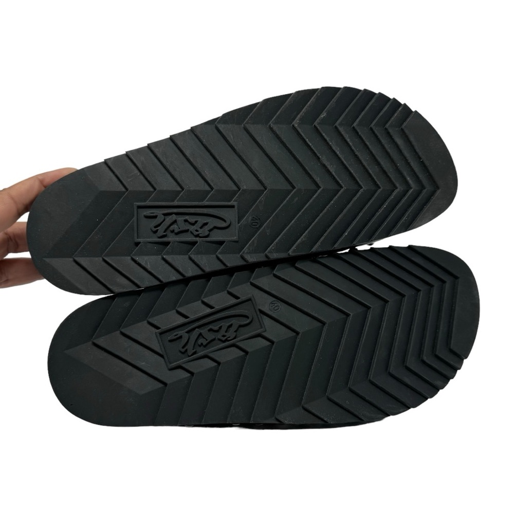 Ash New Universe Rhinestone Studded Leather Slip On Slides Sandals Black Size 40 - Picture 8 of 10